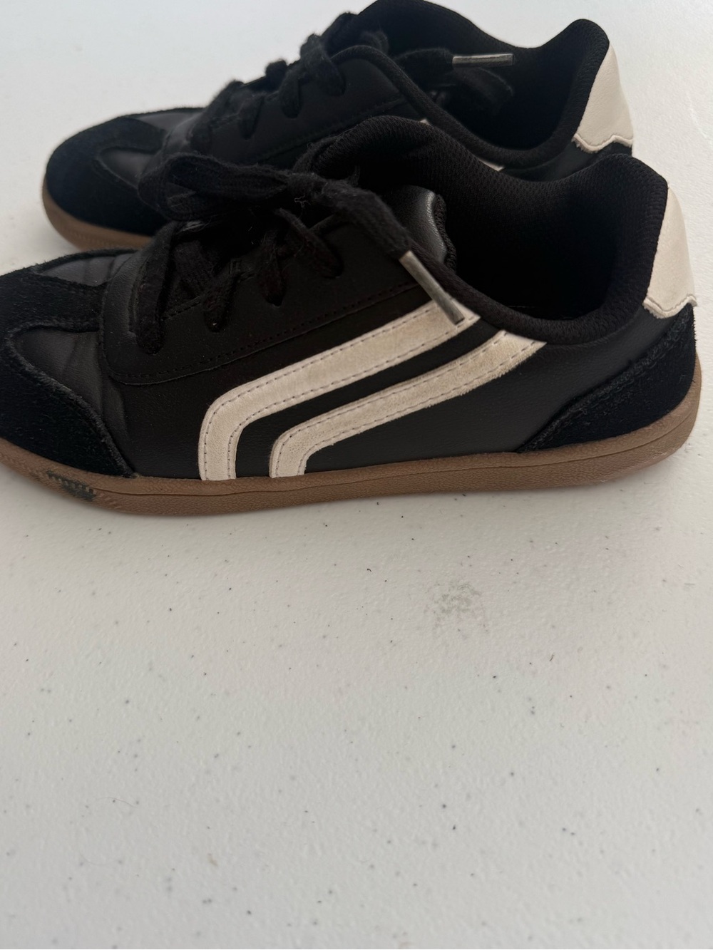 Cat & Jack Black Sneakers with White Stripes - Picture 5 of 5